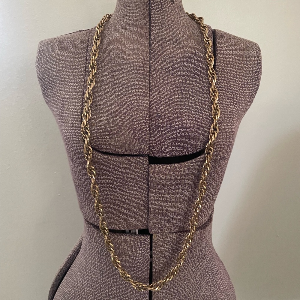 Elegant Gold Rope Chain Necklace